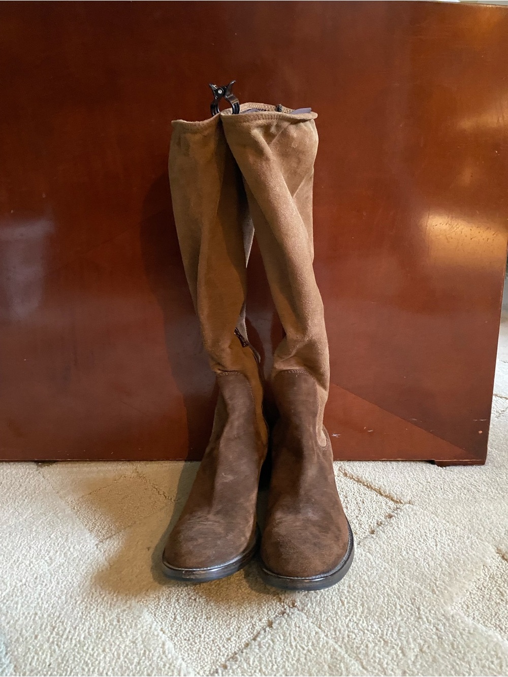 Classic Tall Brown Suede Women’s Sock Boots